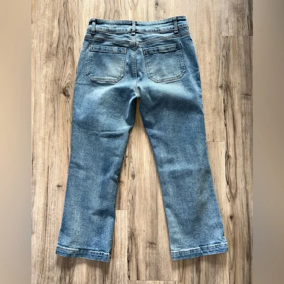 Kensie Jeans the Savannah High Rise Flare Crop - Picture 4 of 5